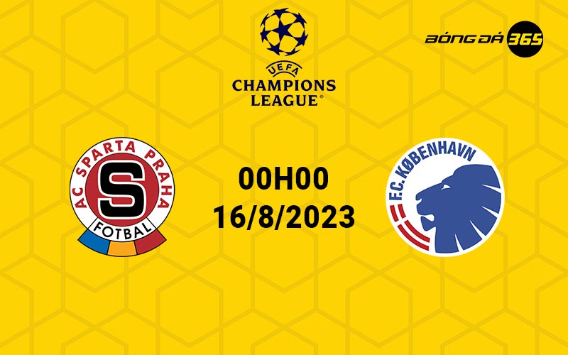Nhận định, soi kèo trận đấu Sparta Praha vs FC Copenhagen 00h00 ngày 16/8/2023