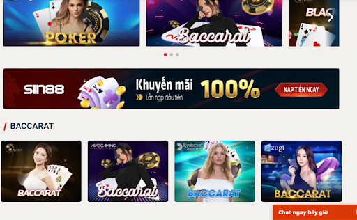 Giới thiệu game bài “quốc dân” Baccarat tại SIN88